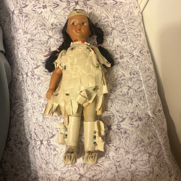 Vintage Native American Porcelain Doll - Picture 1 of 2